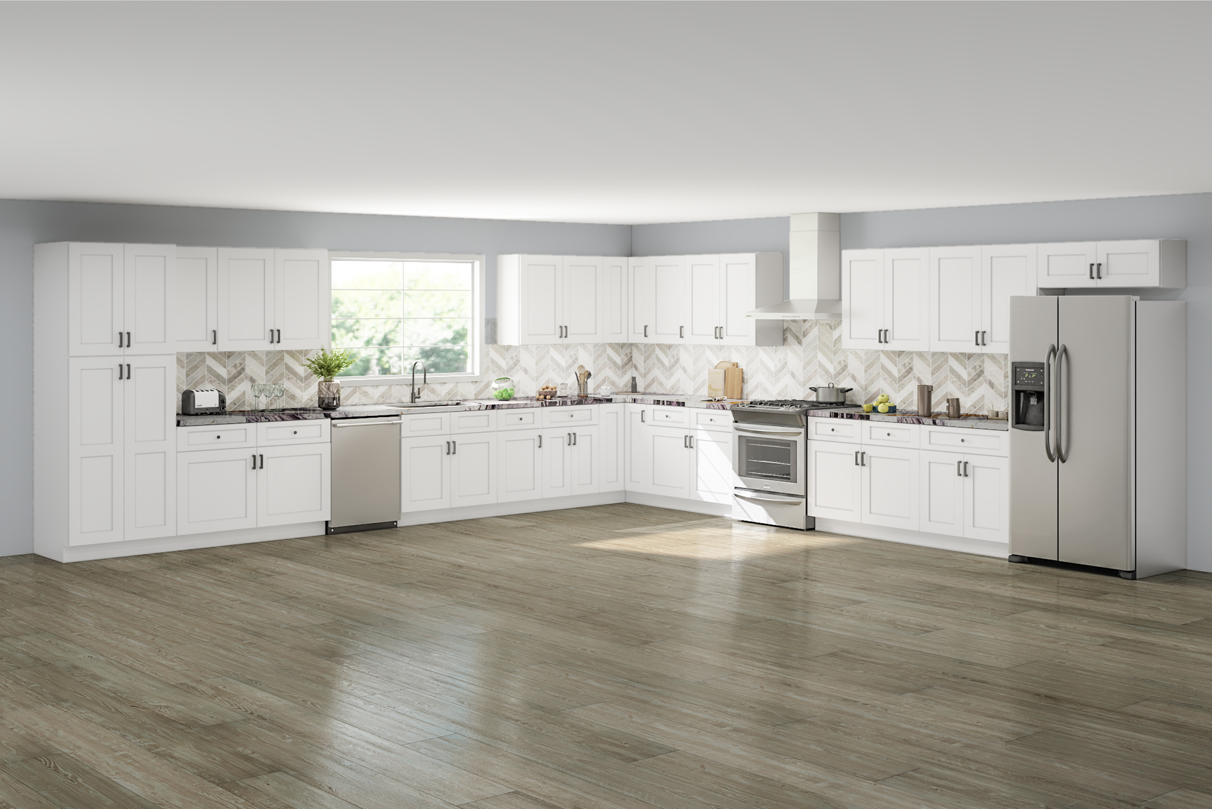 18 X 18 Fabuwood Allure Galaxy Frost Kitchen